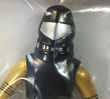 Super Cyborg Happy Toys hero soft vinyl metallic Gold/Black