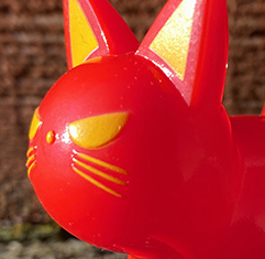 Trixi-Lu Cat soft vinyl figure Jelly Bean RED version