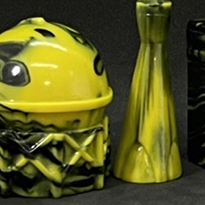 Kaiju Buildings set yellow and black marbled
