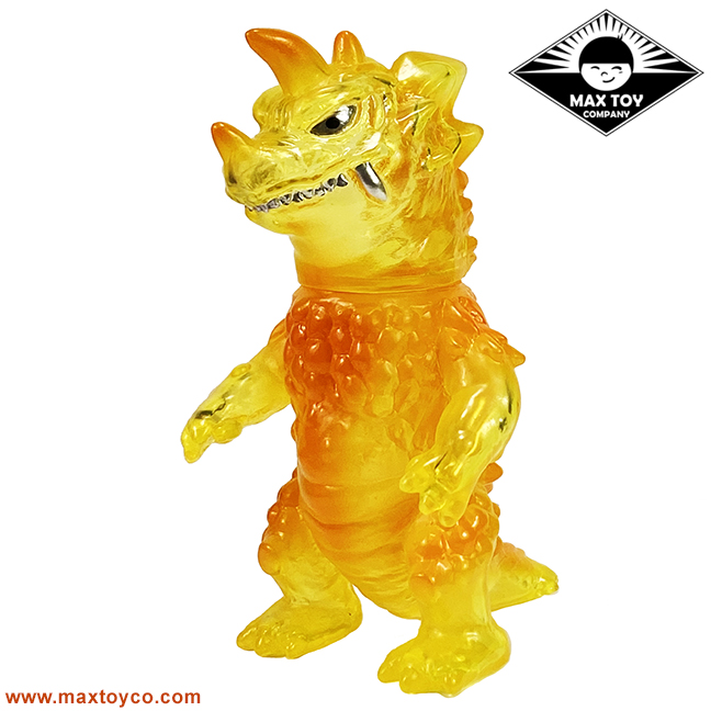 Mini Kaiju Drazoran clear Yellow sofubi painted