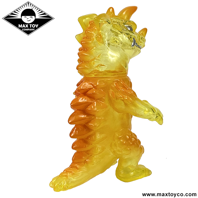Mini Kaiju Drazoran clear Yellow sofubi painted