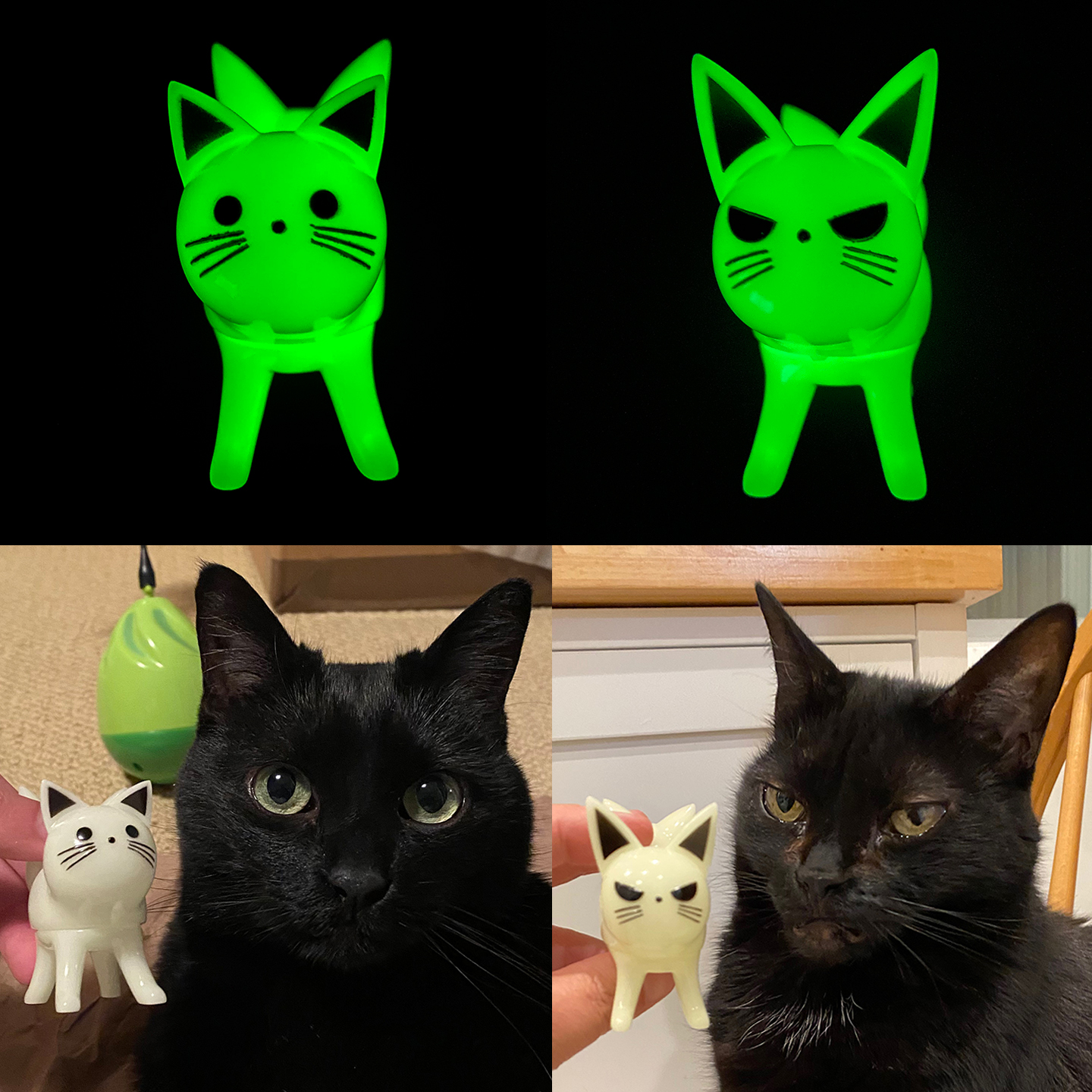 Glow in Dark Trixi-Lu Cats Black eyes version