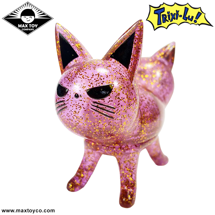 Trixi-Lu Clear purple with gold glitter Cats Meow