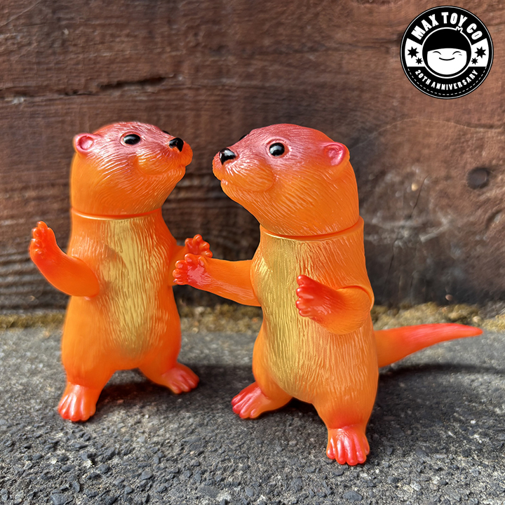 Ollie Otter mini sized Bright Orange soft vinyl