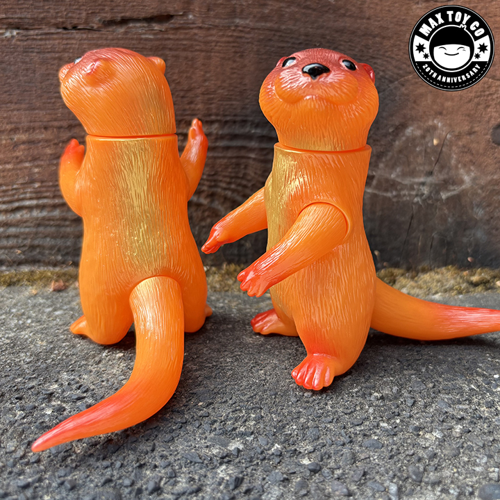 Ollie Otter mini sized Bright Orange soft vinyl