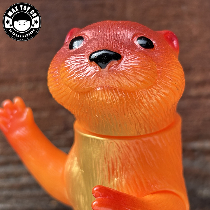 Ollie Otter mini sized Bright Orange soft vinyl