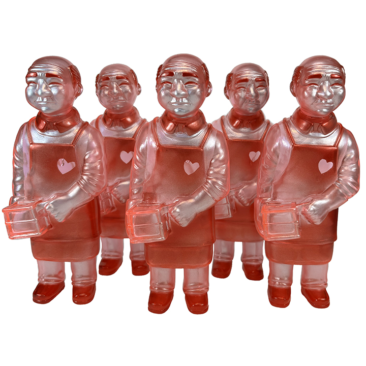 Valentines Day Sofubi-man clear pink