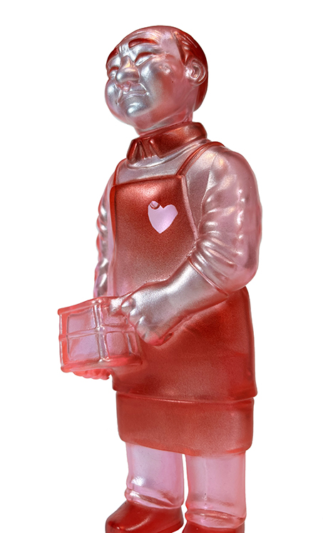 Valentines Day Sofubi-man clear pink