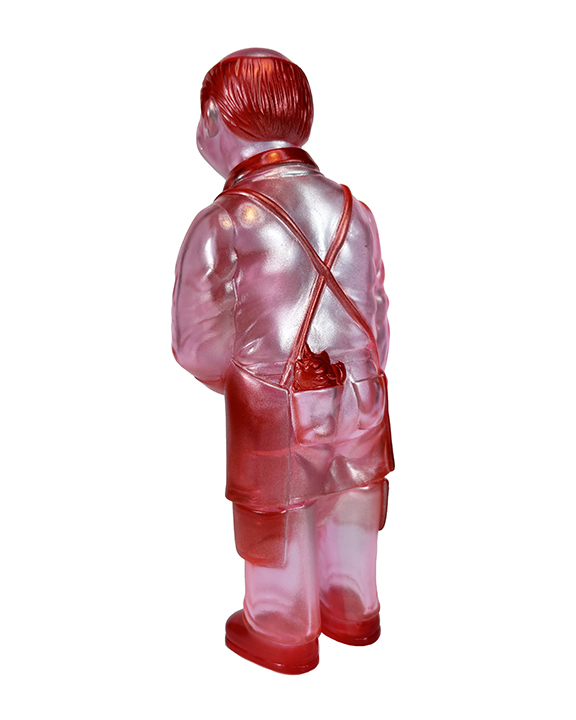 Valentines Day Sofubi-man clear pink