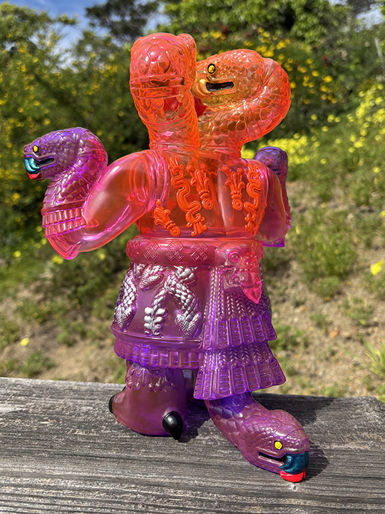 Tonantzin Coatlicue created by Xavi DMT ZR x Max Nagata paints Type Orange