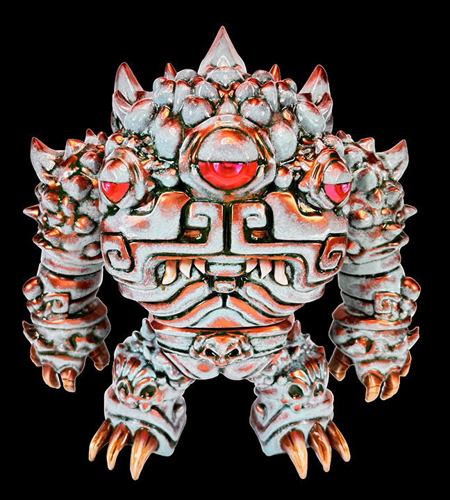 Aztec Kaiju Eyezon Artist James Osborne / Kaiju Legion paints Copper