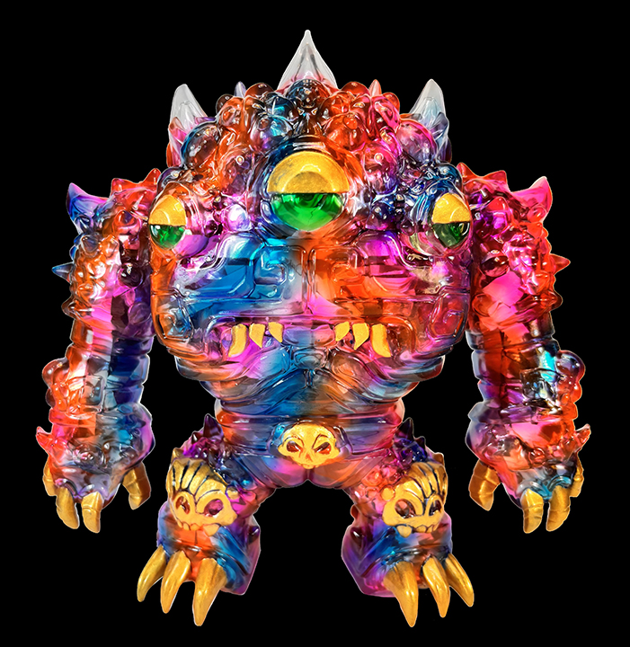 Aztec Kaiju Eyezon Artist James Osborne / Kaiju Legion paints Tinsel