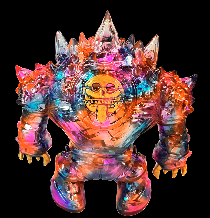 Aztec Kaiju Eyezon Artist James Osborne / Kaiju Legion paints Tinsel