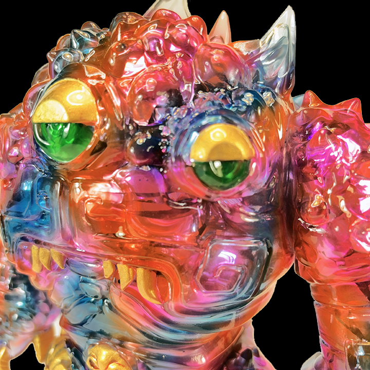 Aztec Kaiju Eyezon Artist James Osborne / Kaiju Legion paints Tinsel