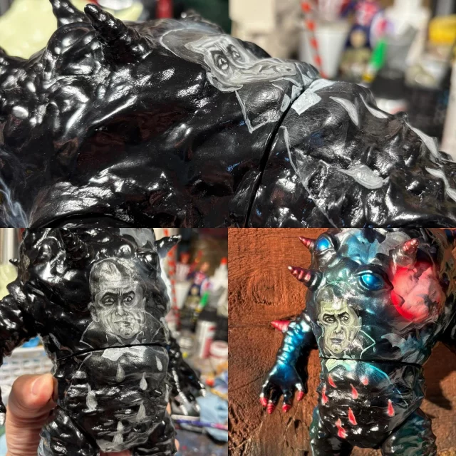 Max Toy Co - Kanegon Red Black marbled swirl Glow in Dark